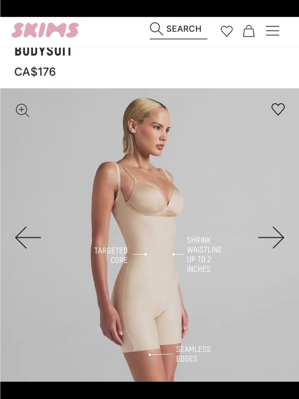 SKIMS Sculpting Bodysuit Shaper